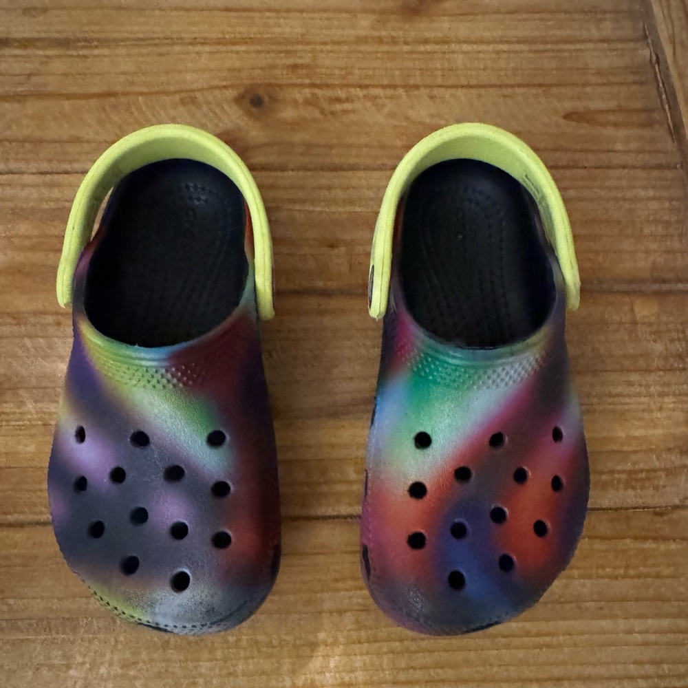 Colorful Kids Crocs- like new!